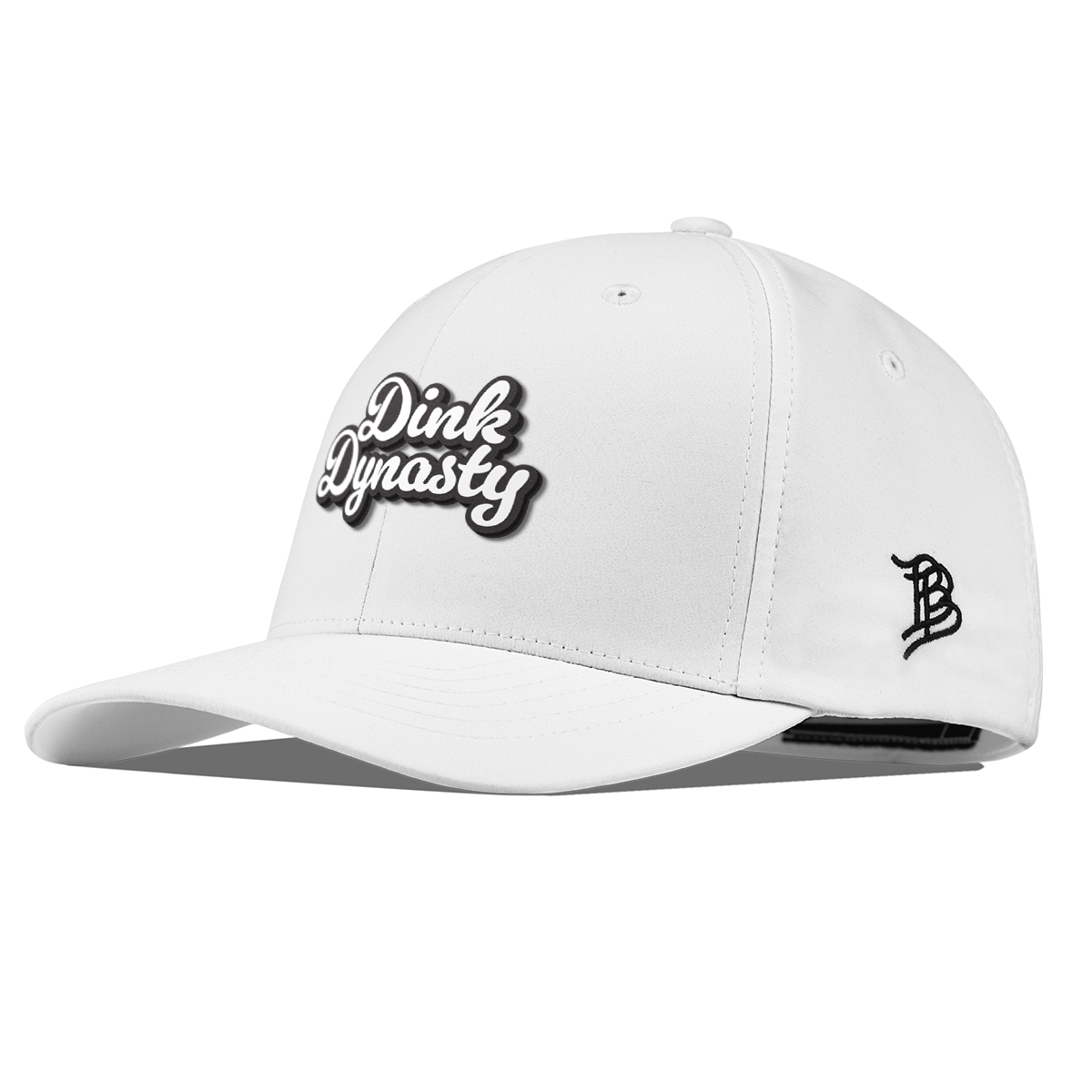 Dink Dynasty Script Flexfit Performance Fitted White