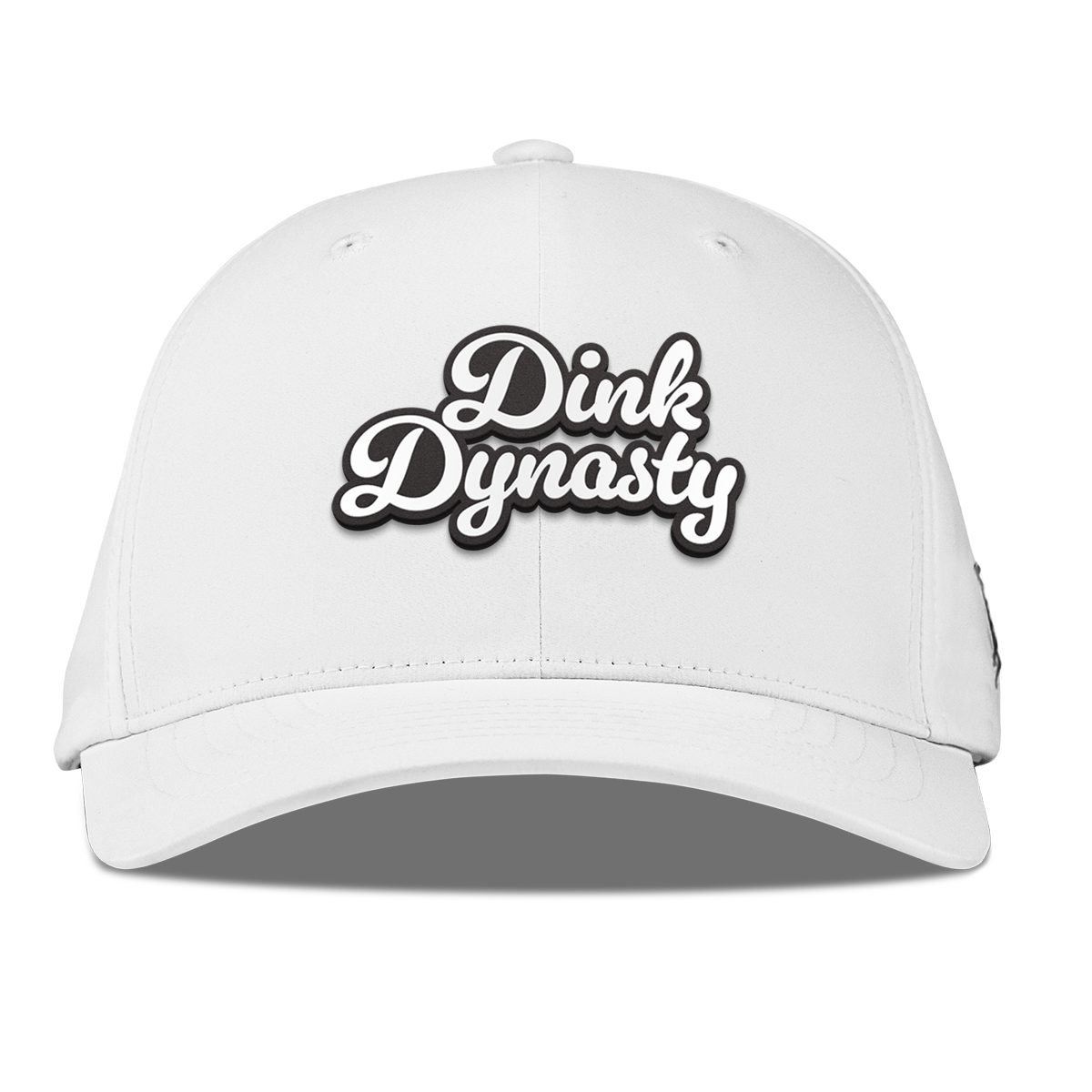 Dink Dynasty Script Flexfit Performance Fitted White