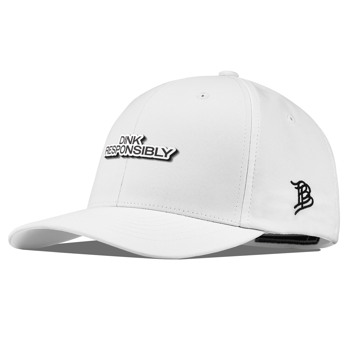 Dink Responsibly Flexfit Performance Fitted White
