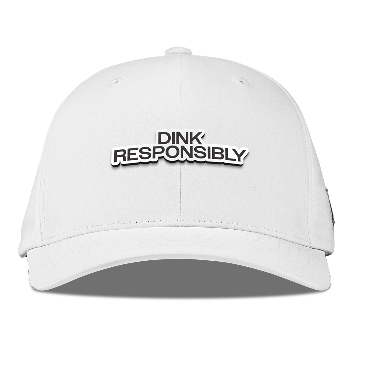 Dink Responsibly Flexfit Performance Fitted White