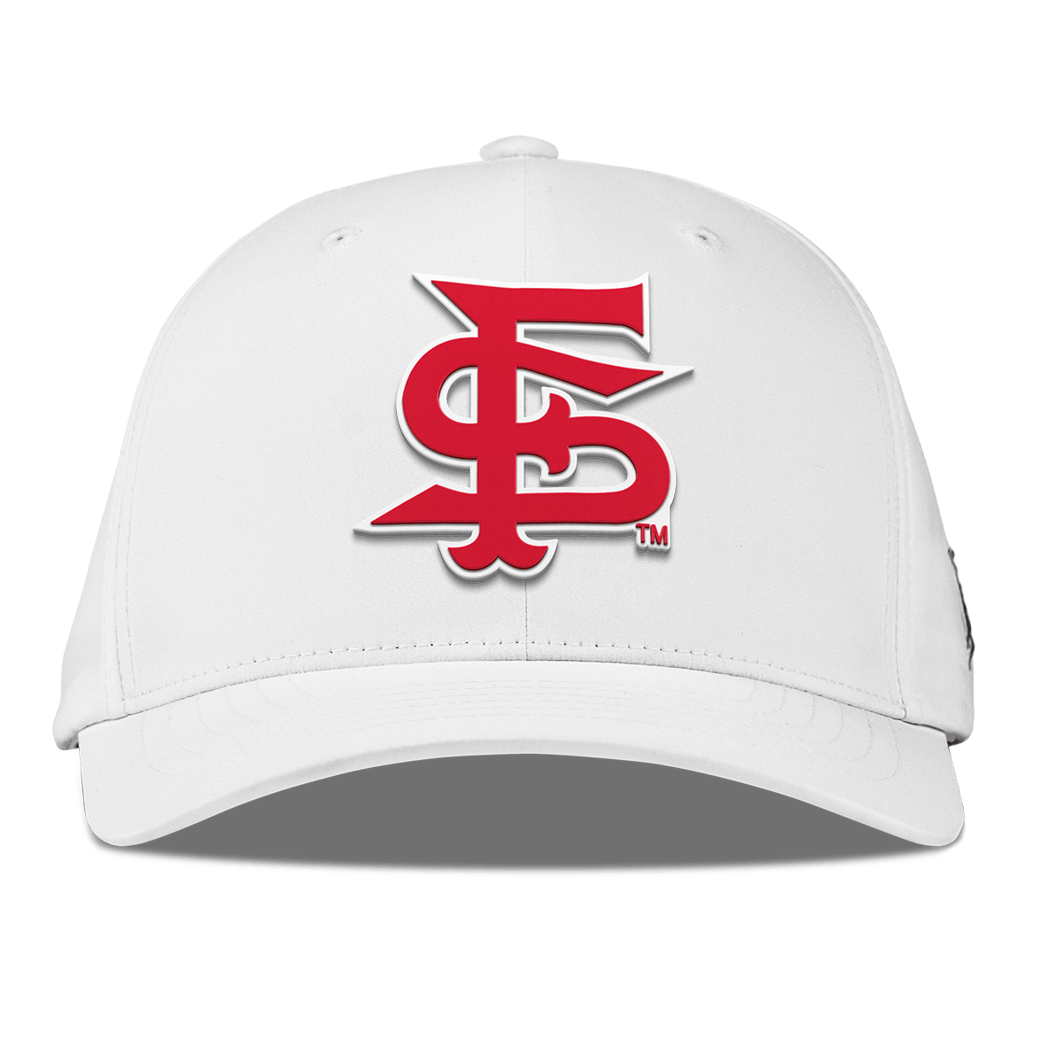 Fresno State University "Fresno State Stacked" Flexfit Performance Fitted White
