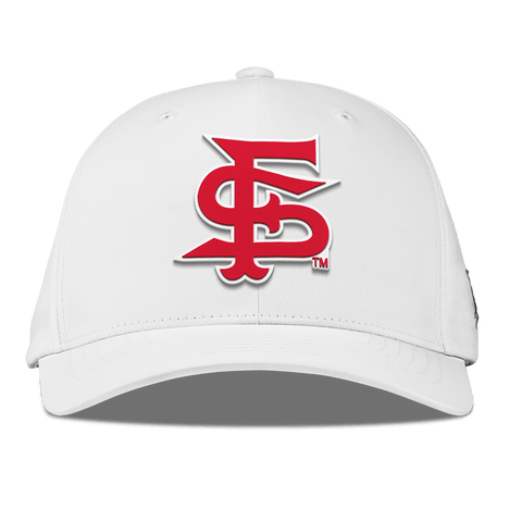 Fresno State University "Fresno State Stacked" Flexfit Performance Fitted White