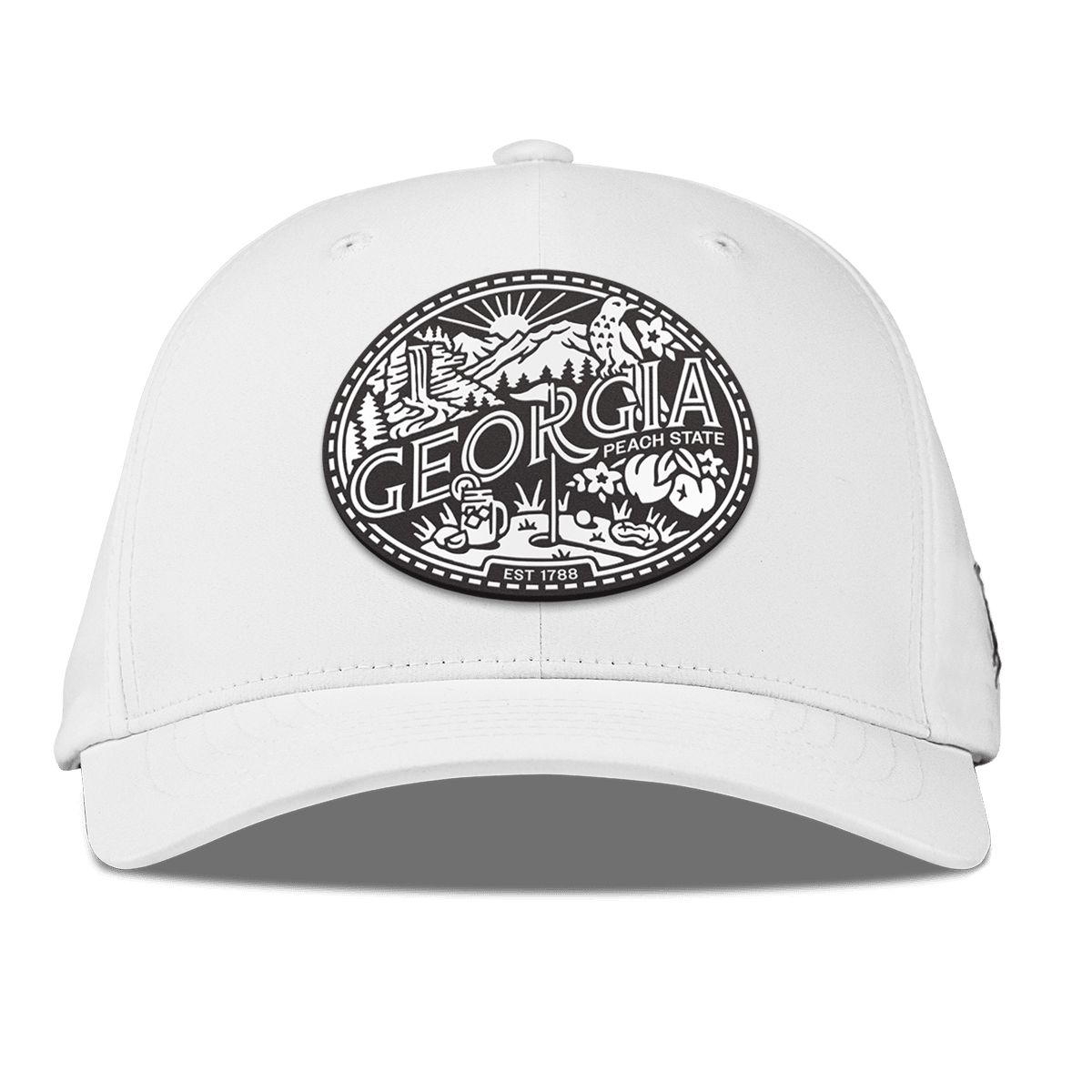 Georgia Traveler Flexfit Performance Fitted White