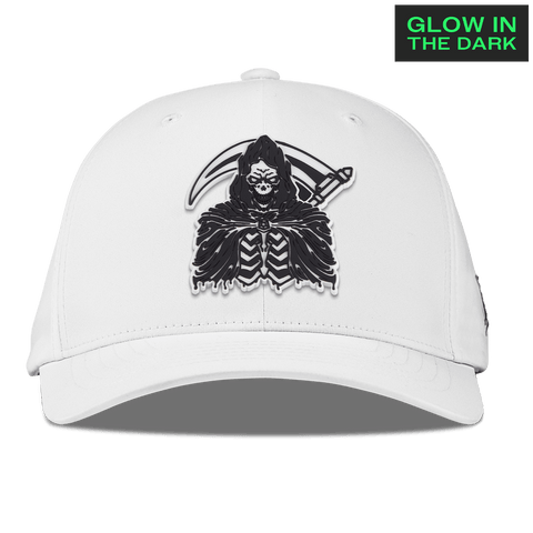 Grim Reaper Glow Flexfit Performance Fitted White