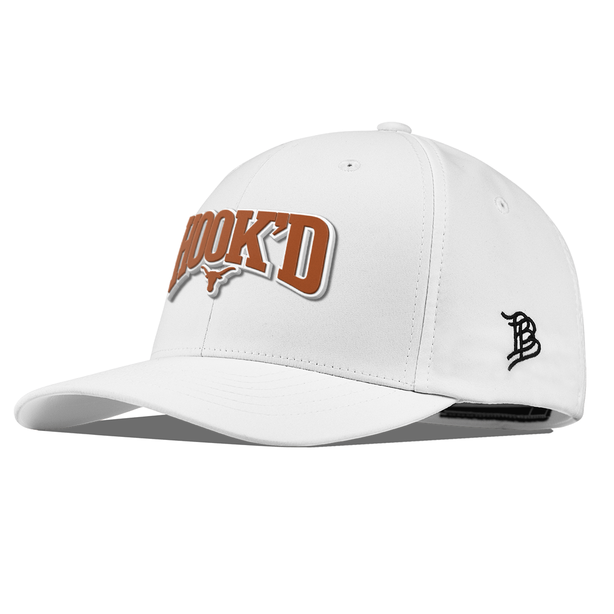 University of Texas "Hook'D" Flexfit Performance Fitted White