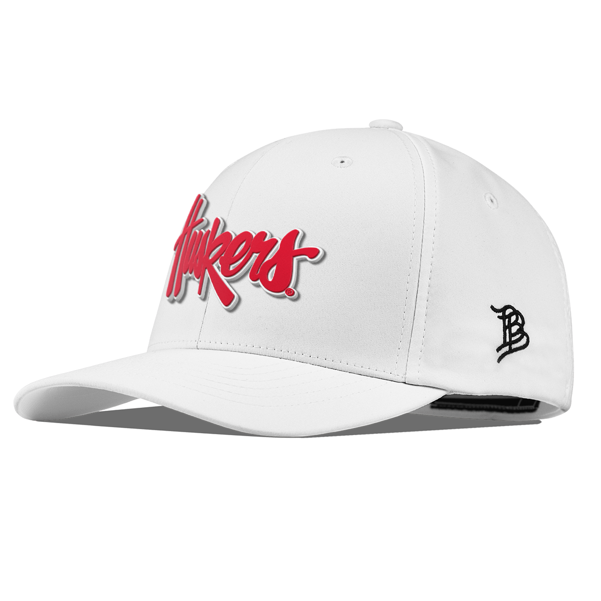 University of Nebraska "Huskers Script" Flexfit Performance Fitted White
