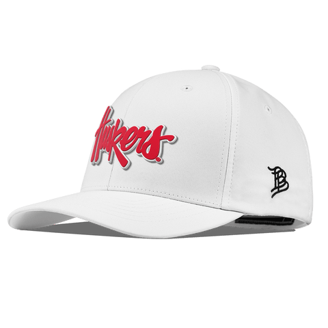 University of Nebraska "Huskers Script" Flexfit Performance Fitted White