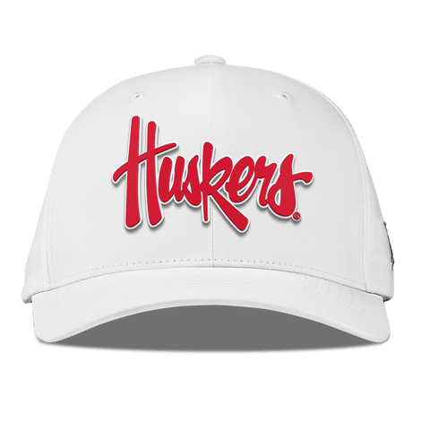 University of Nebraska "Huskers Script" Flexfit Performance Fitted White