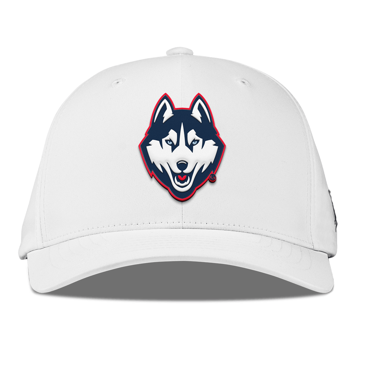University of Connecticut "Huskies Mascot" Flexfit Performance Fitted White