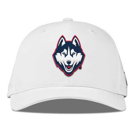 University of Connecticut "Huskies Mascot" Flexfit Performance Fitted White