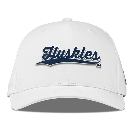 University of Connecticut "Huskies Script" Flexfit Performance Fitted White