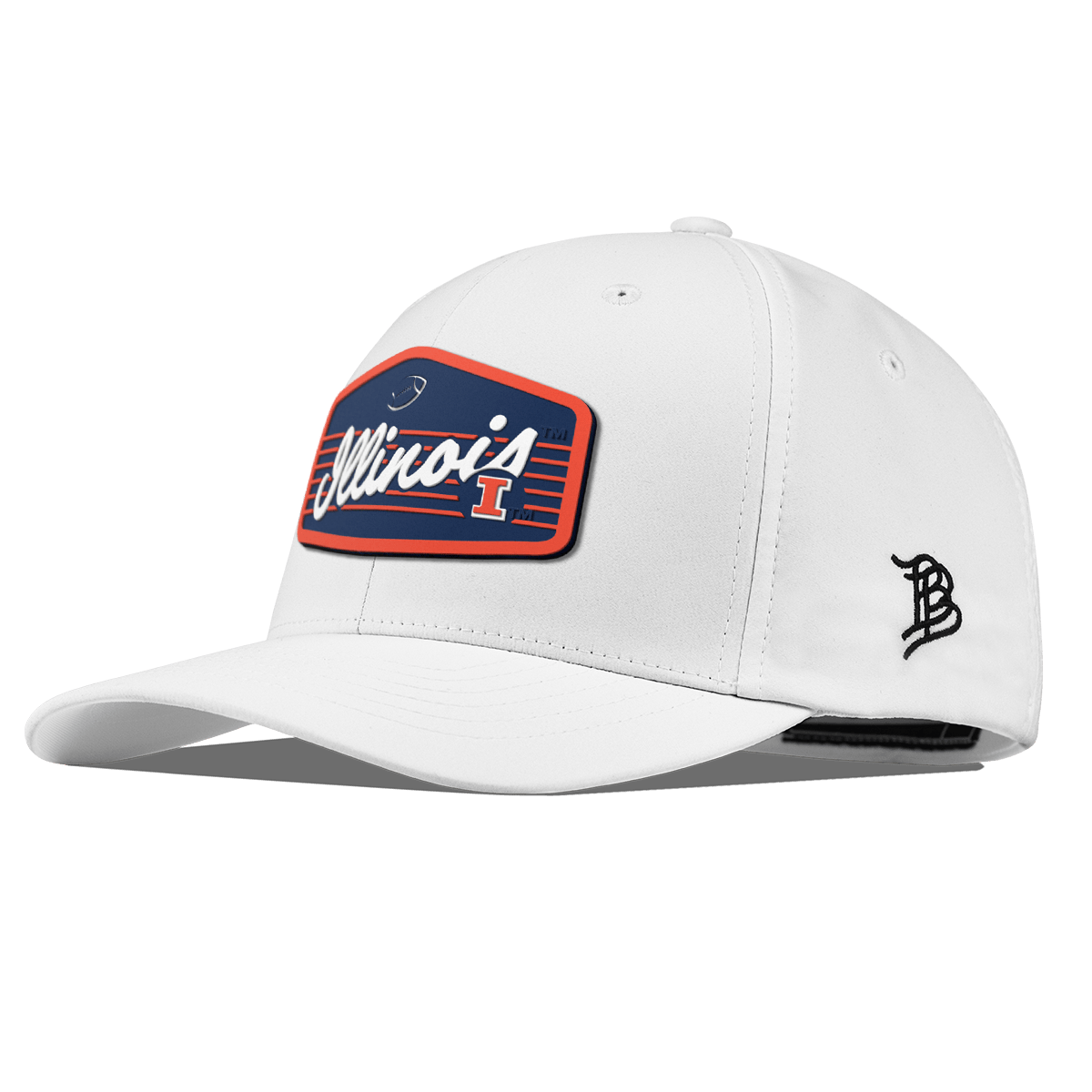 University of Illinois "Illini Football" Flexfit Performance Fitted White