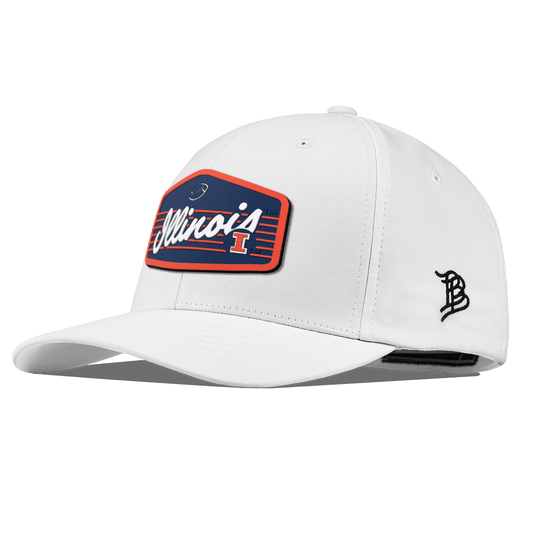 University of Illinois "Illini Football" Flexfit Performance Fitted White