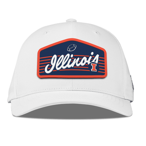 University of Illinois "Illini Football" Flexfit Performance Fitted White
