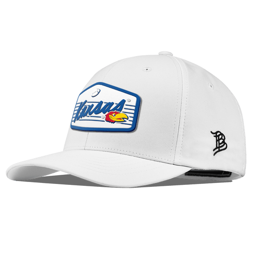 University of Kansas "Jayhawks Football" Flexfit Performance Fitted White