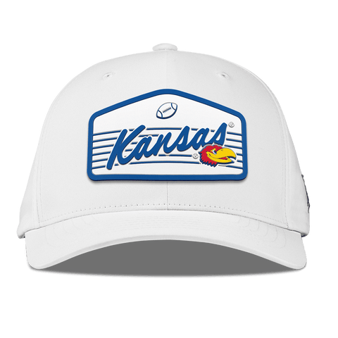 University of Kansas "Jayhawks Football" Flexfit Performance Fitted White