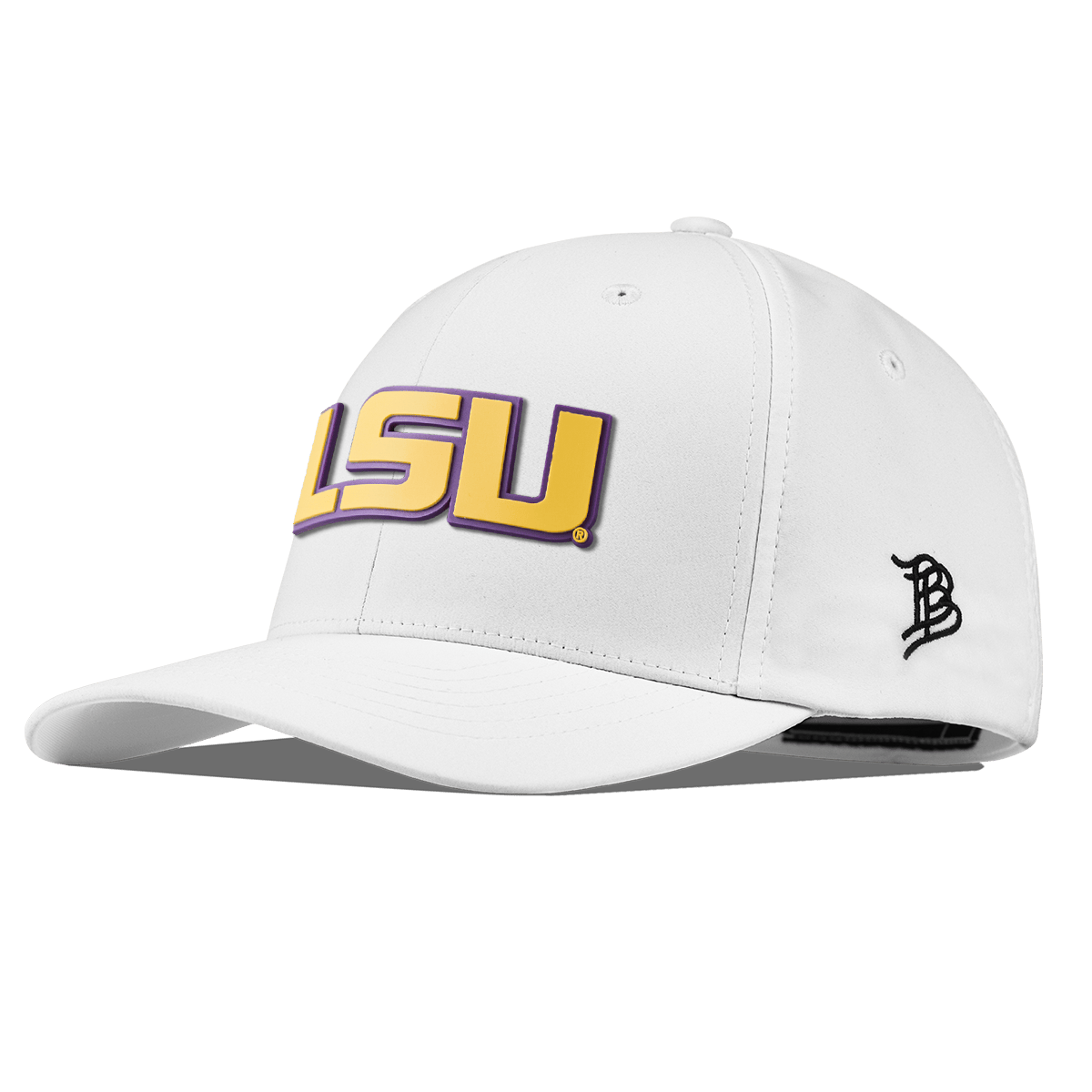 Louisiana State University "LSU Gold Block" Flexfit Performance Fitted White