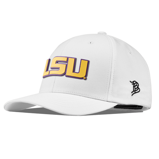 Louisiana State University "LSU Gold Block" Flexfit Performance Fitted White