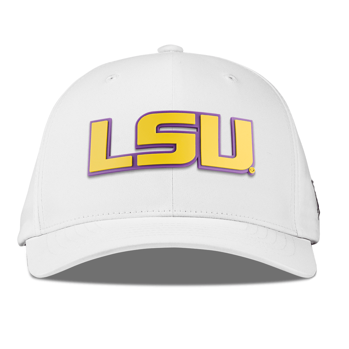 Louisiana State University "LSU Gold Block" Flexfit Performance Fitted White