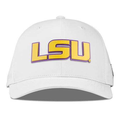 Louisiana State University "LSU Gold Block" Flexfit Performance Fitted White