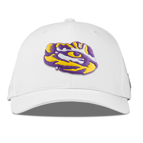 Louisiana State University "LSU Tiger Team Logo" Flexfit Performance Fitted White