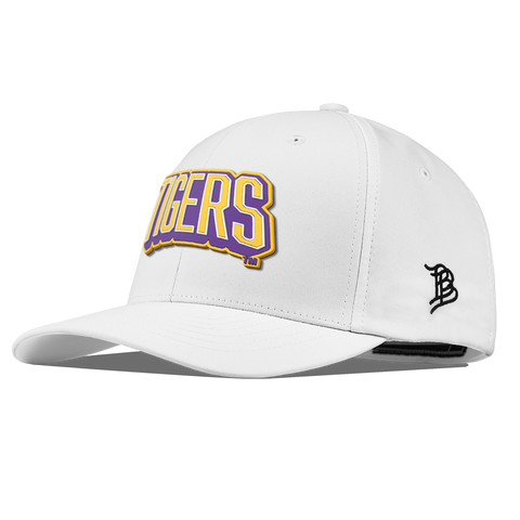 Louisiana State University "LSU Tigers Block" Flexfit Performance Fitted White