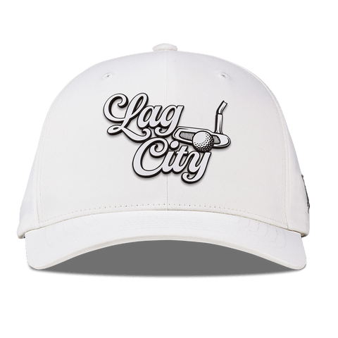Lag City Script Flexfit Performance Fitted White