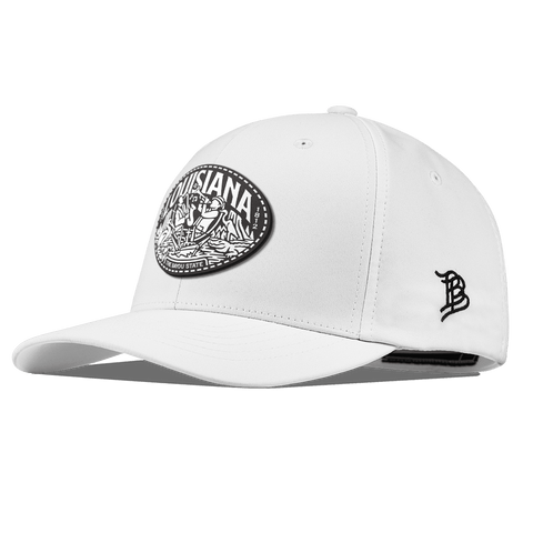 Louisiana Traveler Flexfit Performance Fitted White