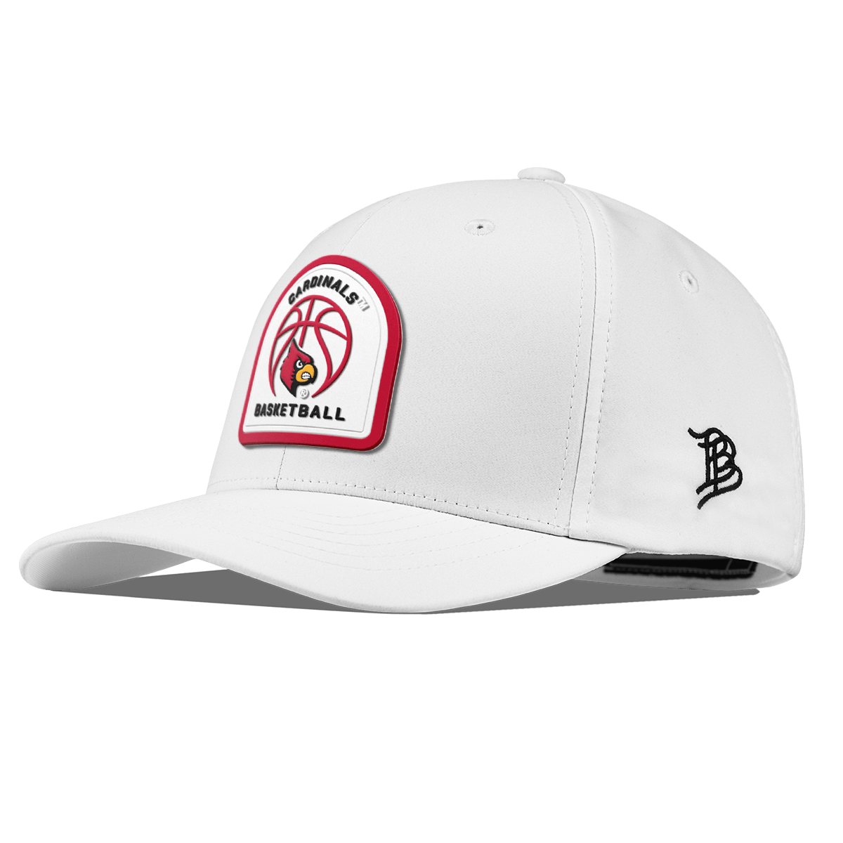 University of Louisville "Louisville Basketball" Flexfit Performance Fitted White
