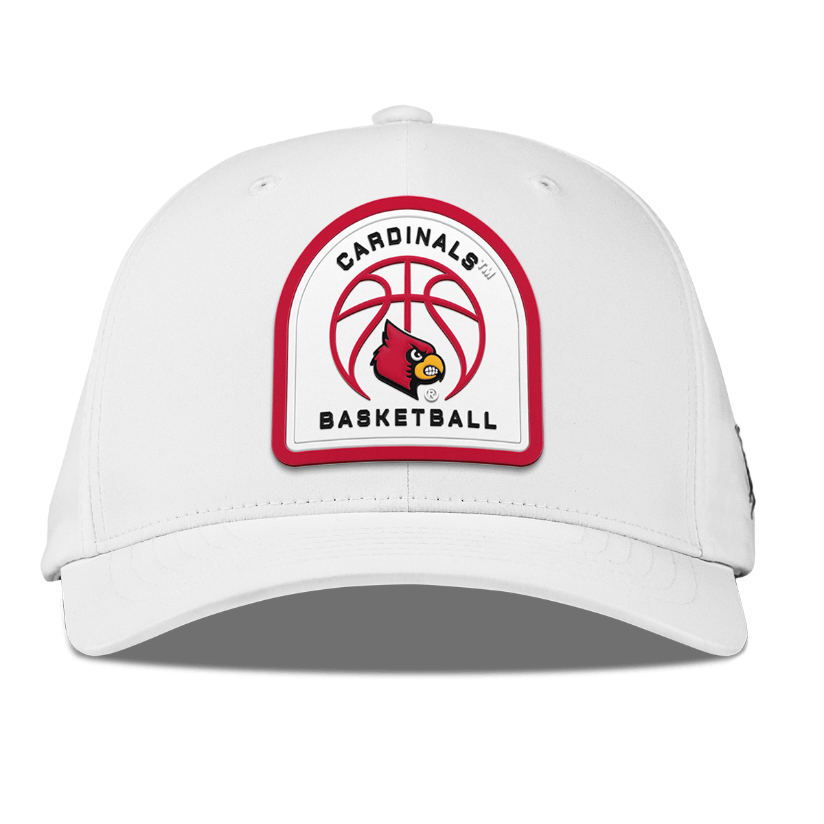 University of Louisville "Louisville Basketball" Flexfit Performance Fitted White