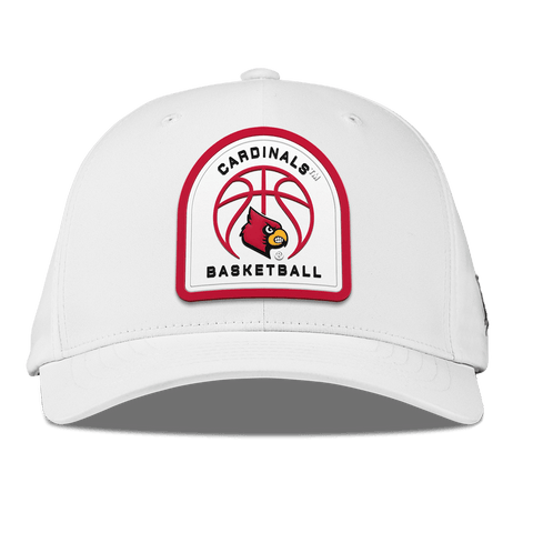 University of Louisville "Louisville Basketball" Flexfit Performance Fitted White