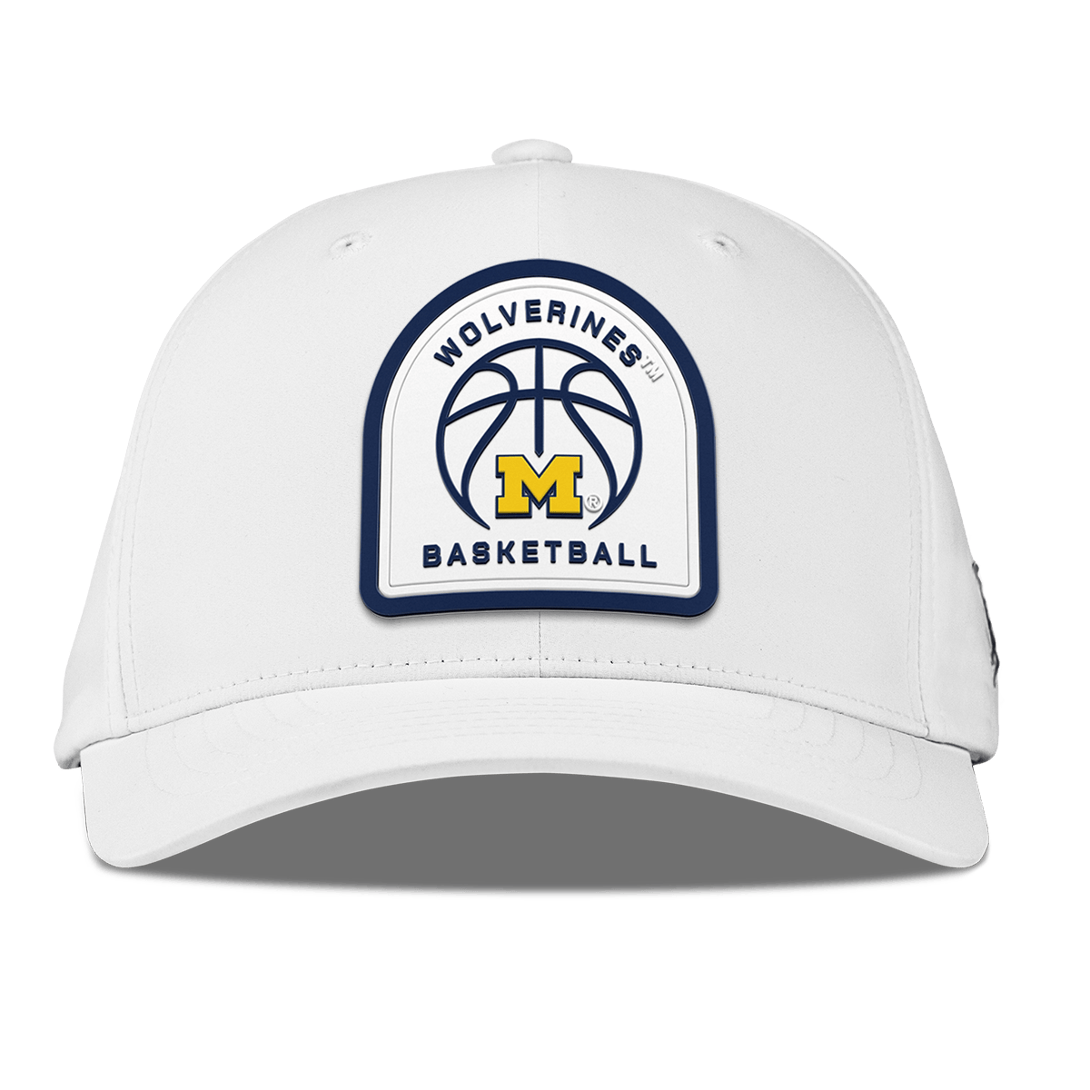 University of Michigan "Michigan Basketball" Flexfit Performance Fitted White