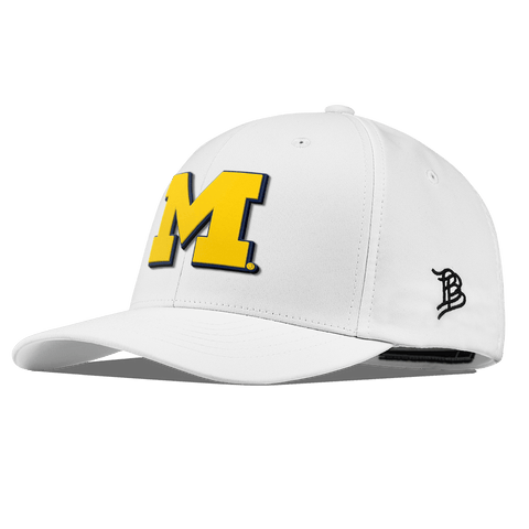 University of Michigan "Michigan Block" Flexfit Performance Fitted White