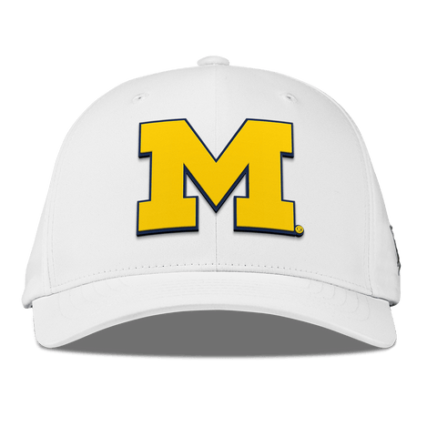 University of Michigan "Michigan Block" Flexfit Performance Fitted White