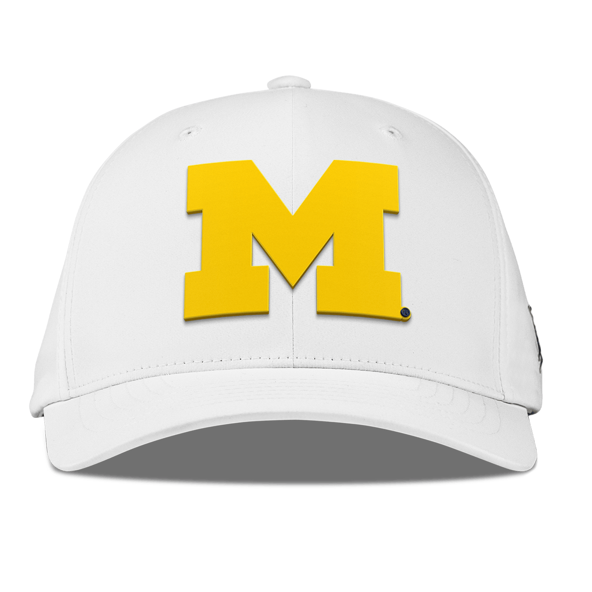 University of Michigan "Michigan Gold Block" Flexfit Performance Fitted White