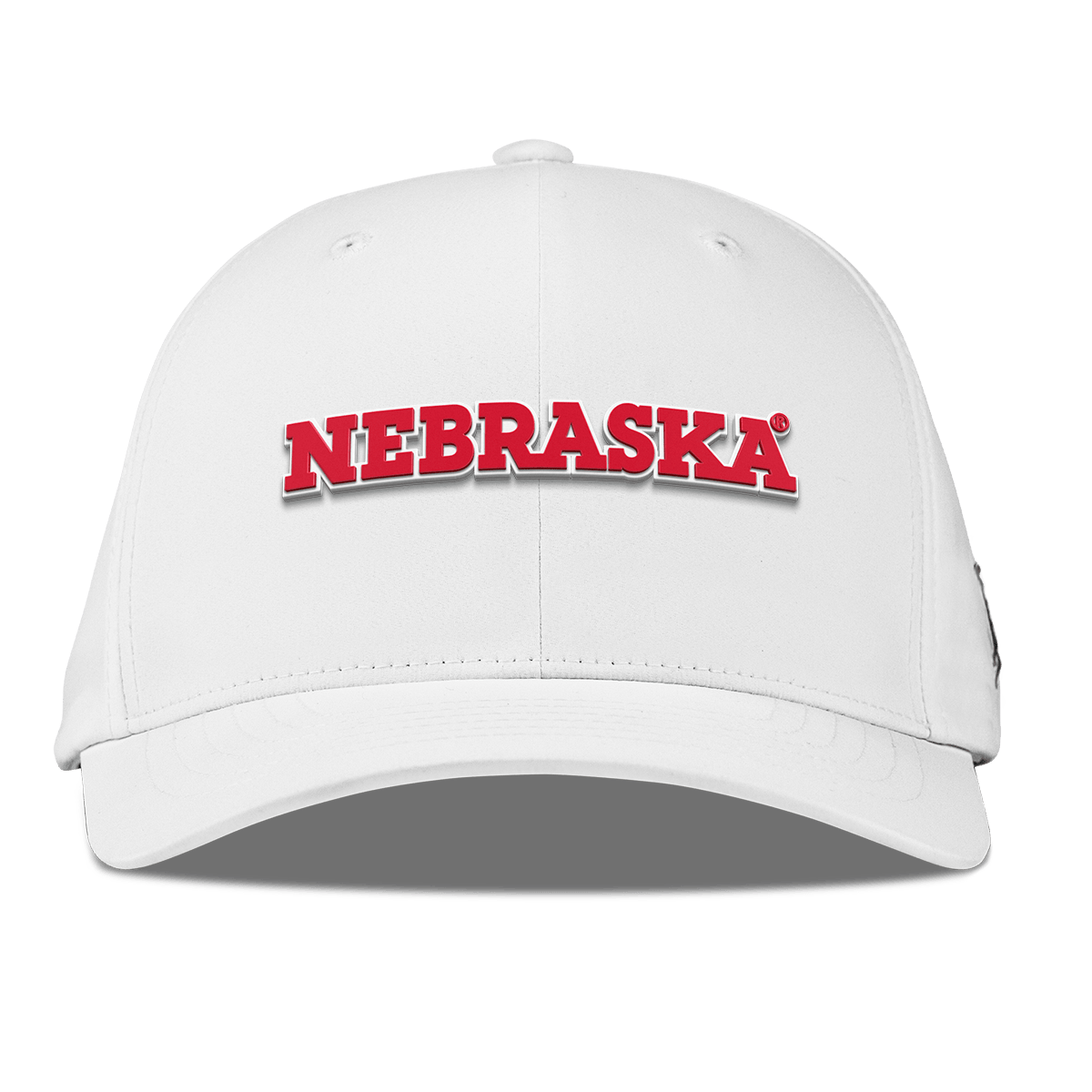 University of Nebraska "Nebraska Block" Flexfit Performance Fitted White