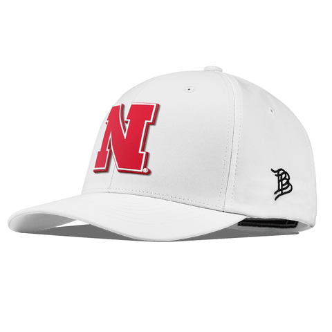 University of Nebraska "Nebraska Team Logo" Flexfit Performance Fitted White
