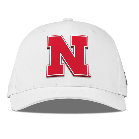 University of Nebraska "Nebraska Team Logo" Flexfit Performance Fitted White