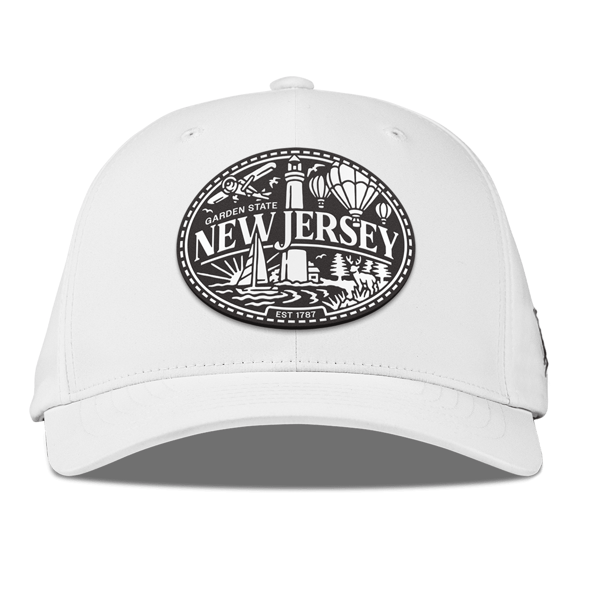 New Jersey Traveler Flexfit Performance Fitted White