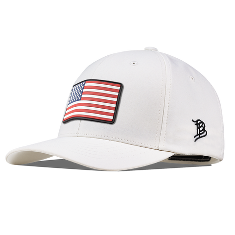 Old Glory PVC Flexfit Performance Fitted White