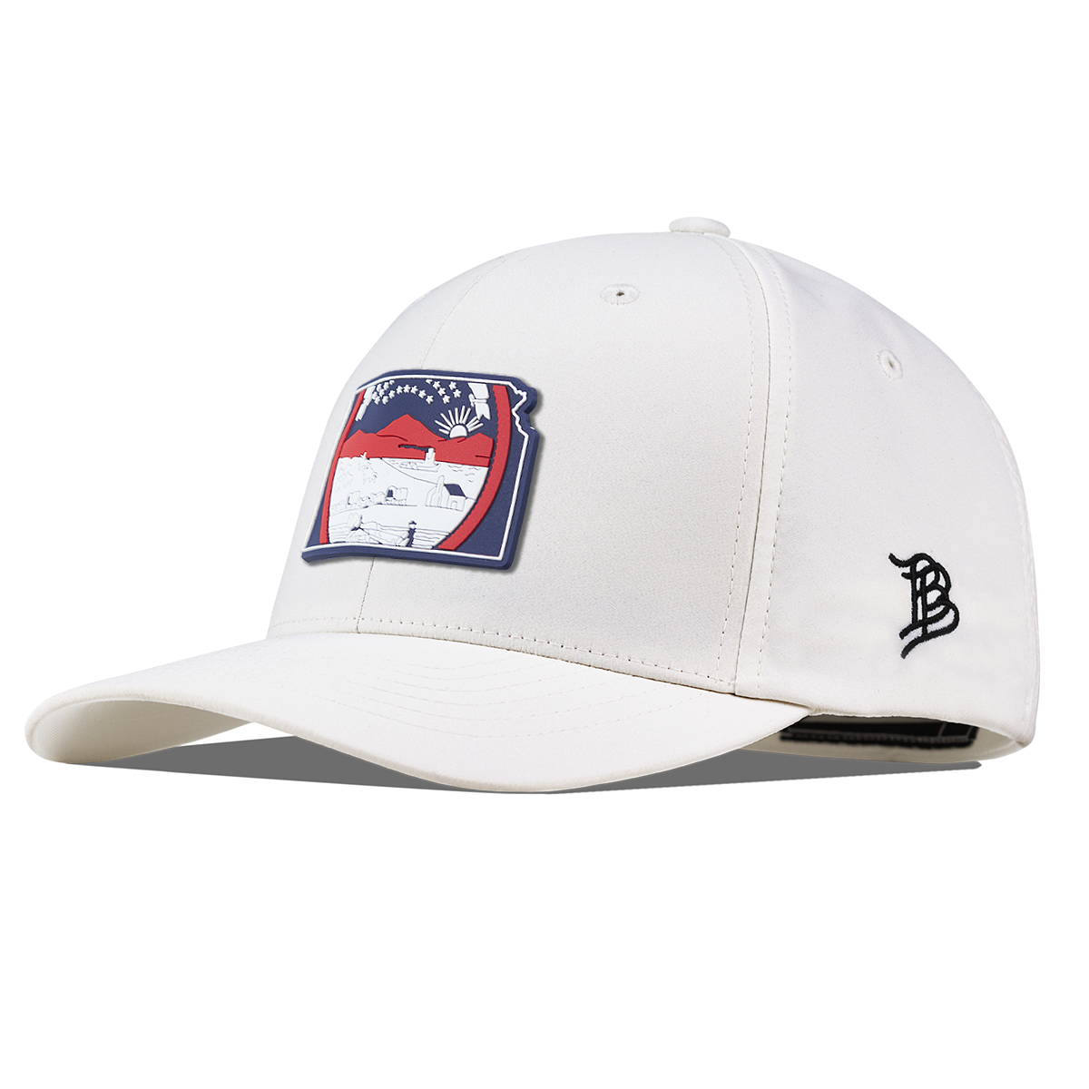 Kansas Patriot Series Flexfit Performance Fitted White