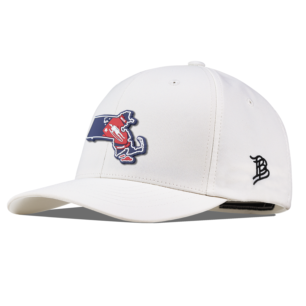 Massachusetts Patriot Series Flexfit Performance Fitted White