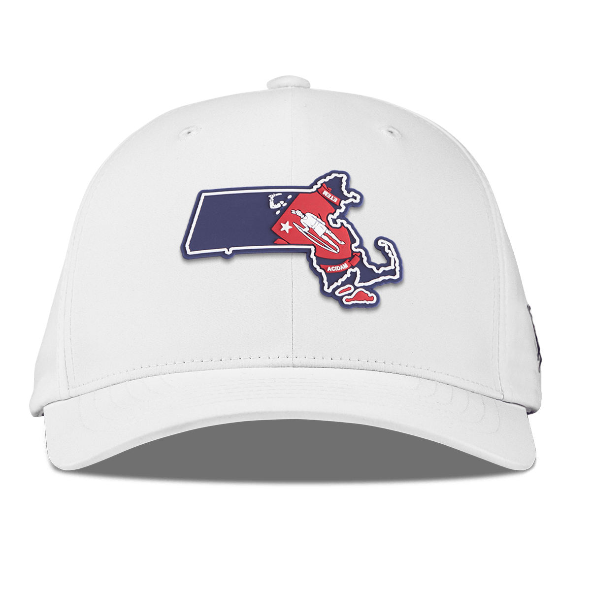 Massachusetts Patriot Series Flexfit Performance Fitted White