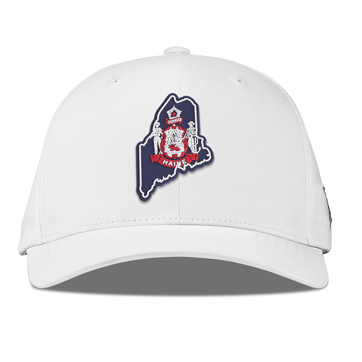 Maine Patriot Series Flexfit Performance Fitted White