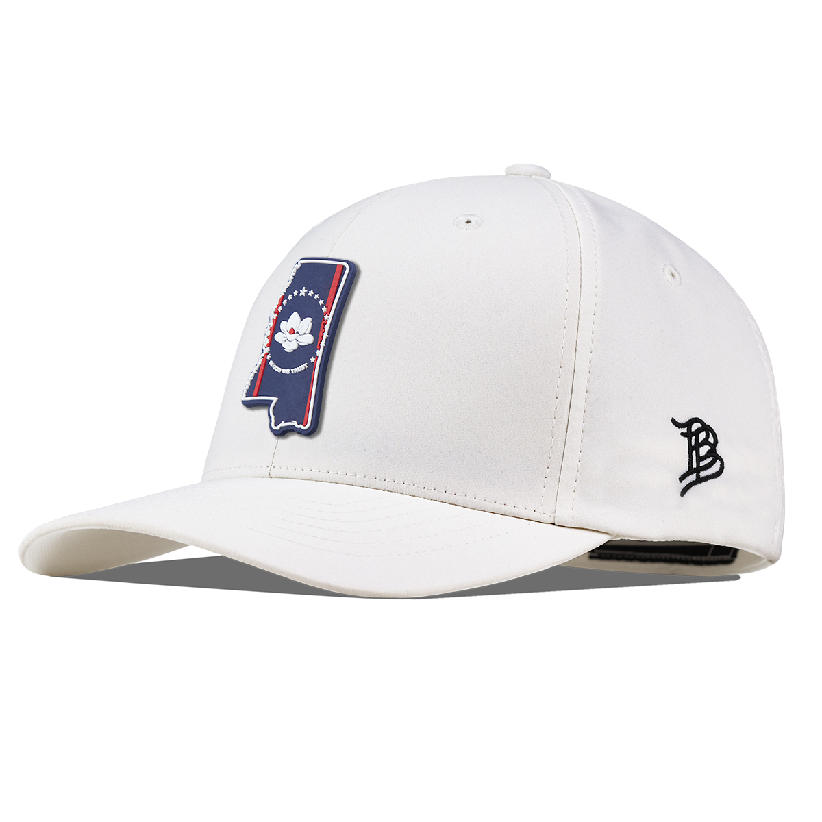 Mississippi Patriot Series Flexfit Performance Fitted White