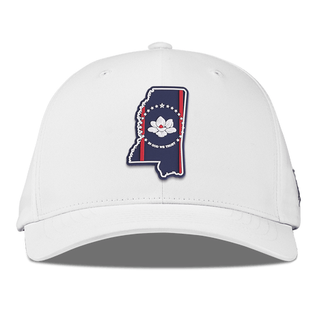 Mississippi Patriot Series Flexfit Performance Fitted White