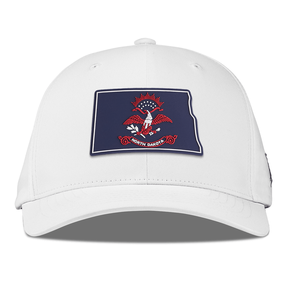 North Dakota Patriot Series Flexfit Performance Fitted White
