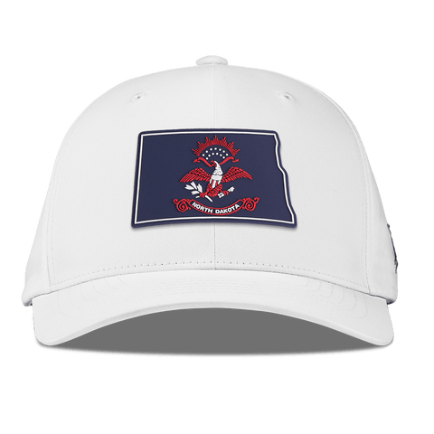North Dakota Patriot Series Flexfit Performance Fitted White