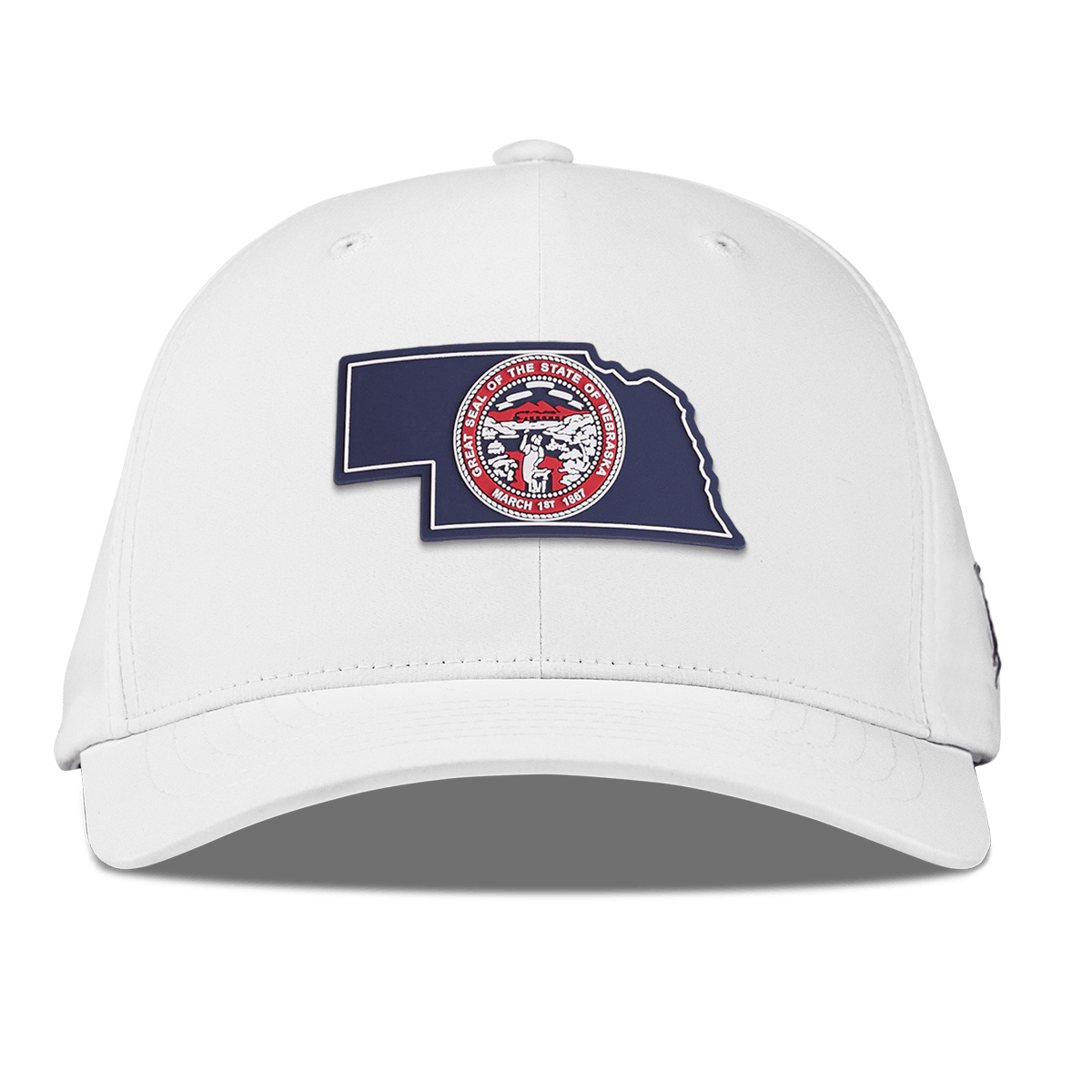 Nebraska Patriot Series Flexfit Performance Fitted White
