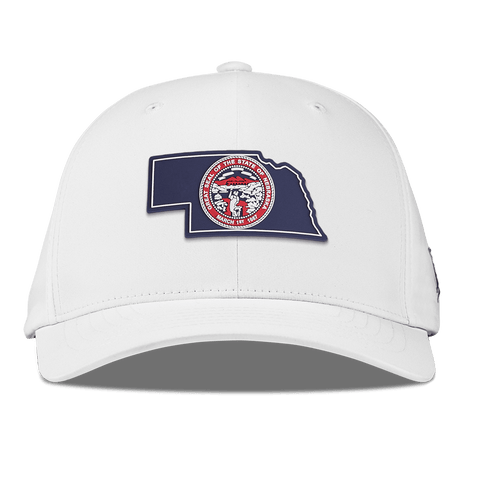 Nebraska Patriot Series Flexfit Performance Fitted White